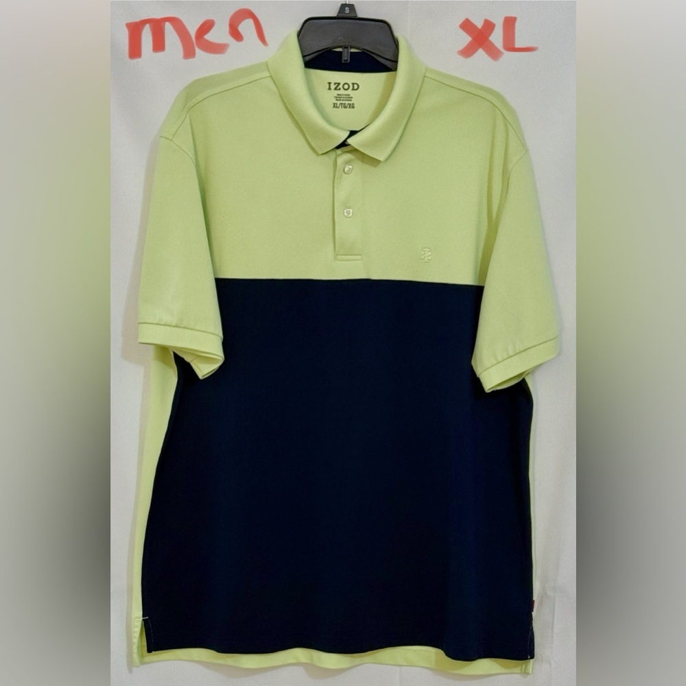 Izod Light Green and Navy Polo Shirt